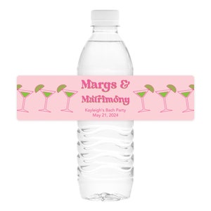 Margs and Matrimony Water Bottle Labels, Margaritas and matrimony Bachelorette Party, Cinco de Mayo Bachelorette Party, Margs & Matrimony
