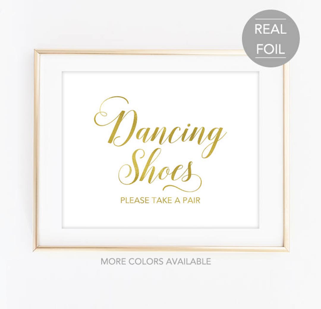 Dancing Shoes Sign Dancing Shoes Please Take a Pair Sign Real Etsy