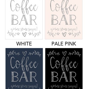 Coffee Bar Sign Coffee Bar Wedding Sign Gold Coffee Bar Gold Wedding Sign Coffee Bar Print Coffee Bar Kitchen Art image 4