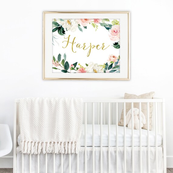 Personalized Name Wall Art Girl's Bedroom Name Wall Art Etsy