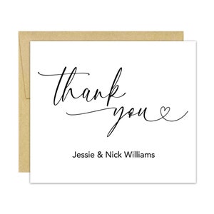 a thank card with the words thank you written on it