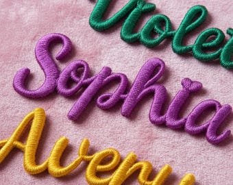 Custom Name Iron on Patch | Personalized Embroidered Name 3D Patches for Backpacks Hats Jackets