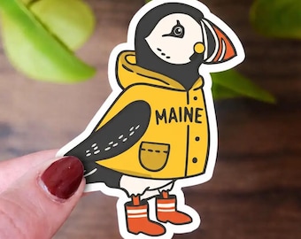 Maine Puffin Bird Sticker | Coastal Wildlife Vinyl Sticker