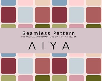 Pastel Mosaic Pattern: Seamless Color Blocks (Digital Download