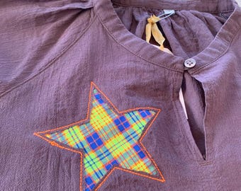 Jij bent een ster! - Geüpcyclede patchworkblouse