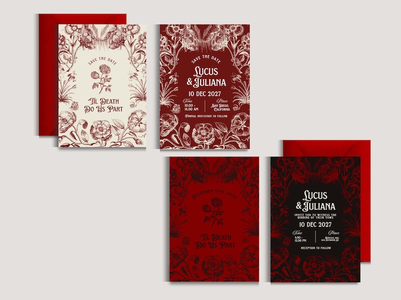 goth wedding bundle digital download