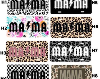 Vintage Mama Camo Aluminum License Plate - Woodland Car Tag