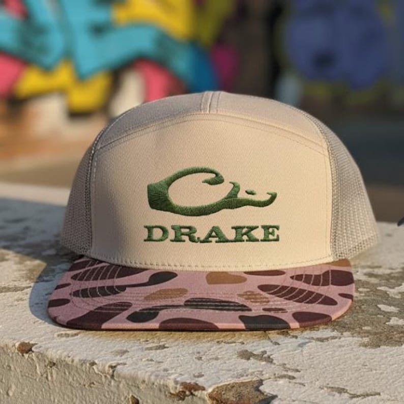 Drake Waterfowl Camo Trucker Hat, Duck Hunting Cap, Embroidered Mesh Back Hat, Outdoor Apparel for Men 10