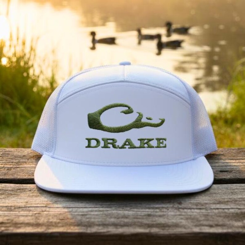 Drake Waterfowl Camo Trucker Hat, Duck Hunting Cap, Embroidered Mesh Back Hat, Outdoor Apparel for Men 2