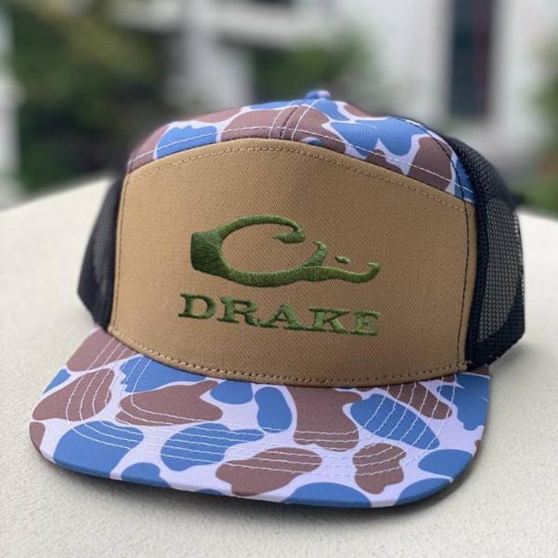 Drake Waterfowl Camo Trucker Hat, Duck Hunting Cap, Embroidered Mesh Back Hat, Outdoor Apparel for Men 7