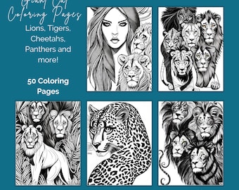 50 Majestic Big Cat Printable Coloring Pages for Adults and Kids - Lions, Tigers, Leopards, and More!