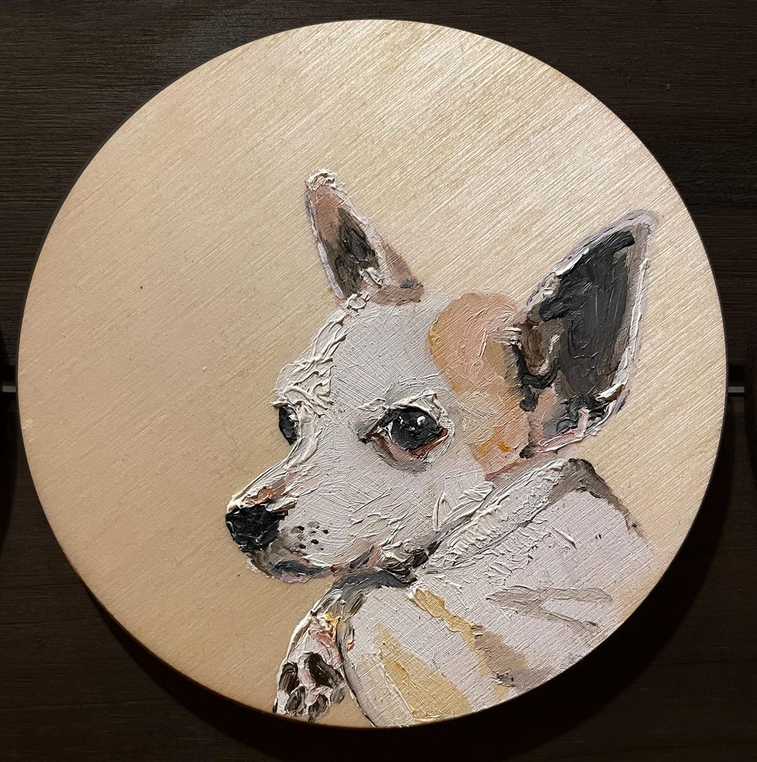 Custom Pet Portrait | Dog Oil Painting | Pet Memorial Gift | Animal ...