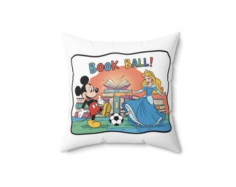 Mickey Mouse Playing Soccer Cinderella Pillow | Square Polyester Pillow