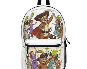 Puss in Boots and Shrek themed backpack