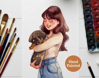 Personalized Hand-Painted Watercolor Portrait | Custom Family Art