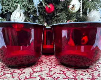 Tazze da caffè Arcoroc France Ruby Red