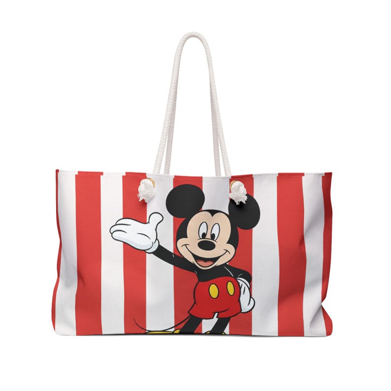 Mickey Mouse Cute Weekender Bag - Disney Travel Tote, Overnight Duffle, Weekend Getaway Purse, Character Luggage Organizer, Gift for Kids image 1