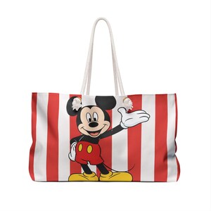 Mickey Mouse Cute Weekender Bag - Disney Travel Tote, Overnight Duffle, Weekend Getaway Purse, Character Luggage Organizer, Gift for Kids image 2