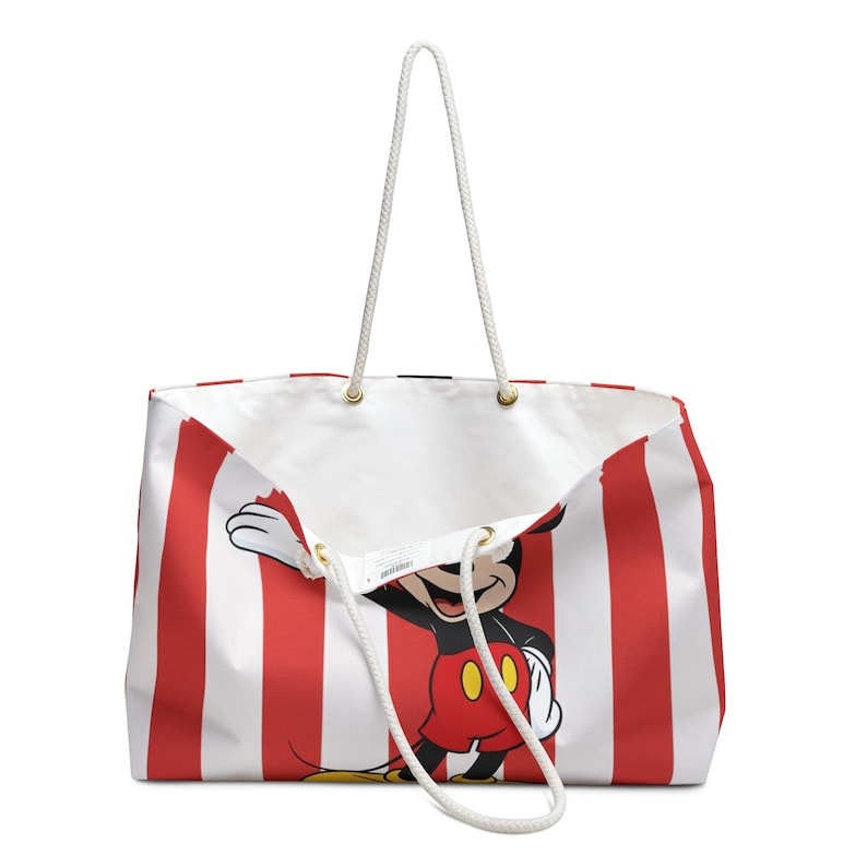 Mickey Mouse Cute Weekender Bag - Disney Travel Tote, Overnight Duffle, Weekend Getaway Purse, Character Luggage Organizer, Gift for Kids image 3