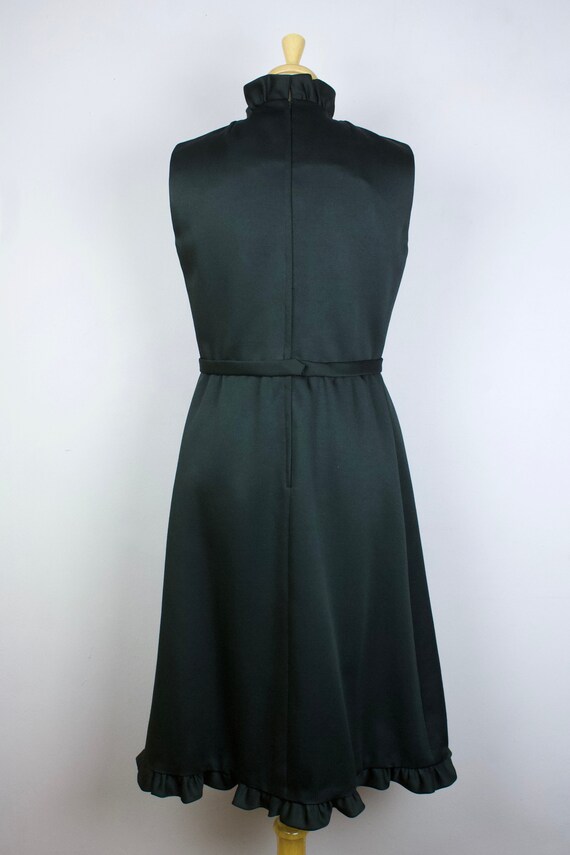 Vintage 1960's Nat Kaplan Black Ruffle Neck Rhine… - image 4