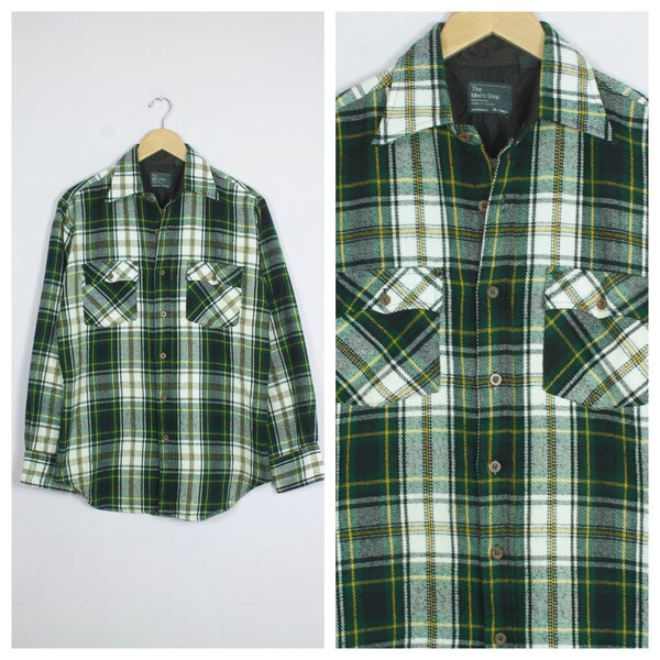 Green Plaid Shirt Etsy