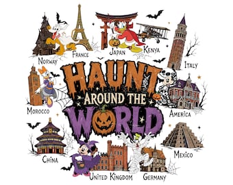 Disney Epcot Haunt Around The World Halloween Png, Disney Family Trip, Mickey & Friends Halloween Png, Mickey's Not So Scary Halloween Party
