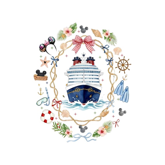 Disney Cruise Png, Coquette Bow Watercolor Disney Cruise Png, Family Matching Cruise Trip Tee, Disney Vacation Png, Cruise 2026 Png
