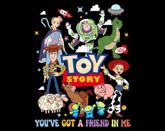 PNG de Toy Story retro, PNG de "Tienes un amigo en mí", PNG de amistad, Modo vacaciones, Reino mágico, PNG de vacaciones familiares, Archivo para sublimación