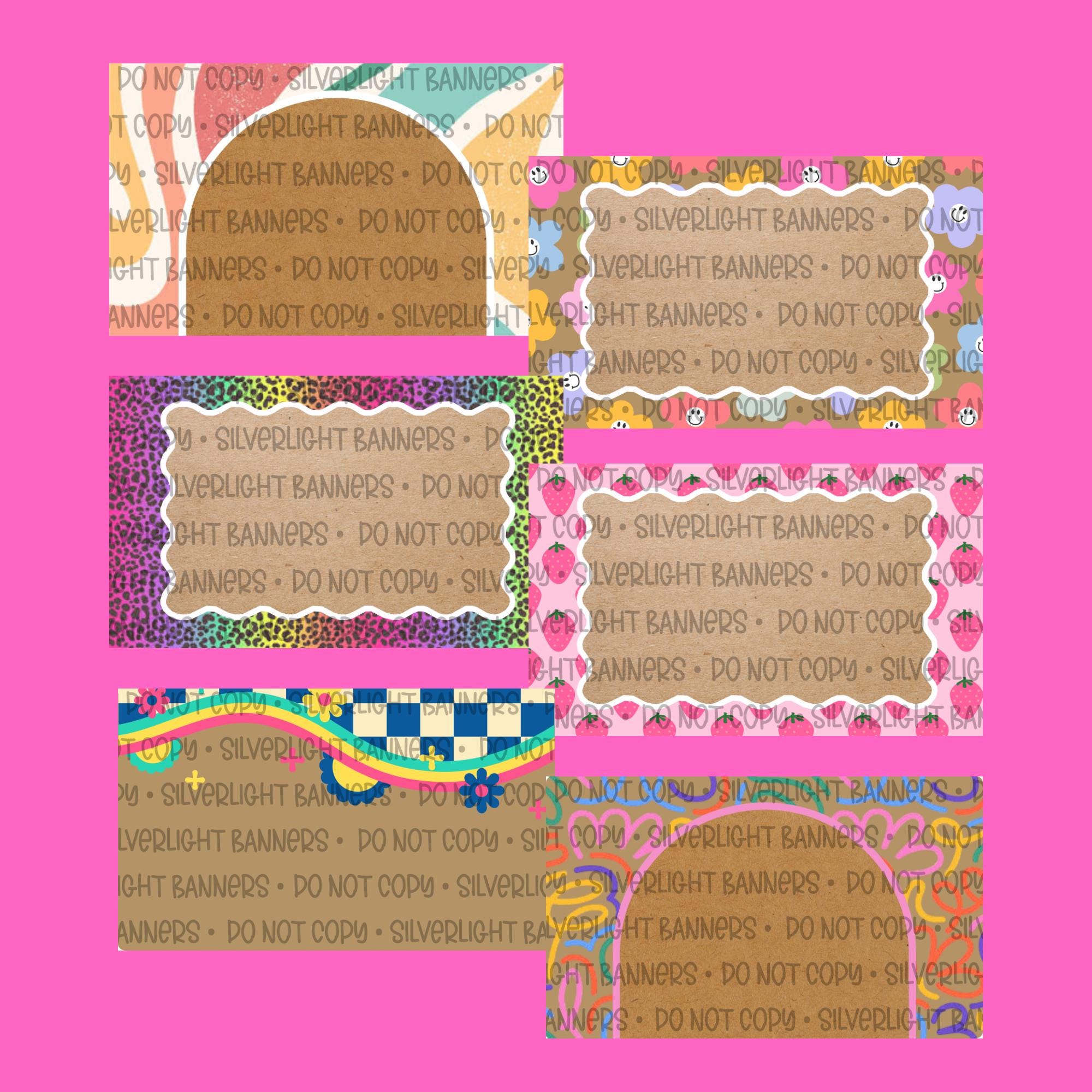MEGA Banner Border Bundle | 60 Border Templates: Editable DIY Painted ...