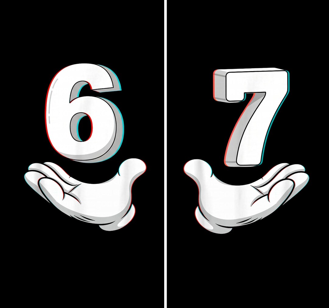 Six Seven 6 7 Meme Funny Hands PNG, Viral Internet Meme Humor Png ...