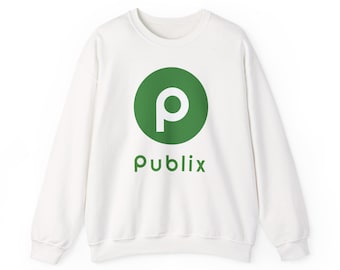 Sudadera con el logotipo de Publix / Sudadera con cuello redondo y el logotipo de la tienda de comestibles