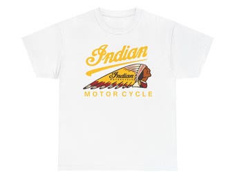 Vintage Motorcycle Logo Tee | Retro Indian Motorcycle Graphic T-Shirt