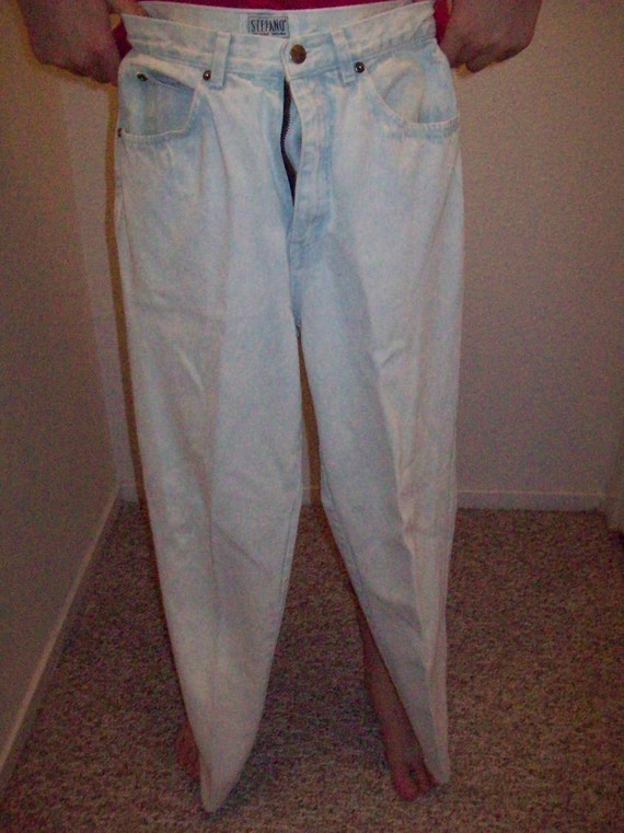 1980's stone wash White Jeans - image 1