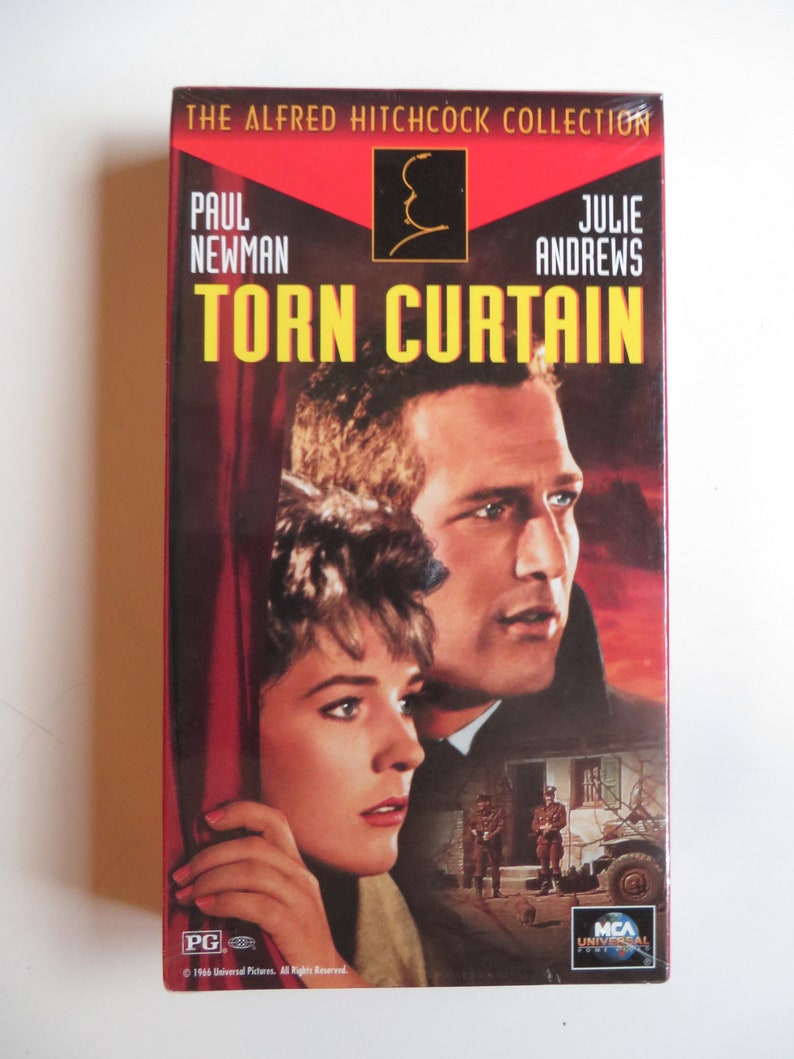 Vhs Movie The Torn Curtain Alfred Hitchcock Espionage Spy Etsy