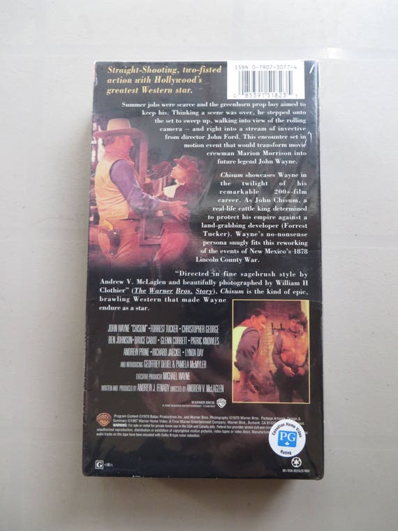 1997 Vhs Classic Western Movie Chisum Land Grabbing Etsy