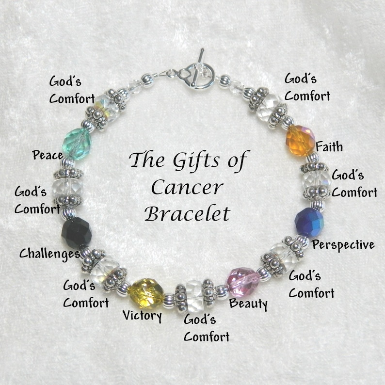Cancer Bracelet Crystal Jewelry With Encouraging Message Scripture and