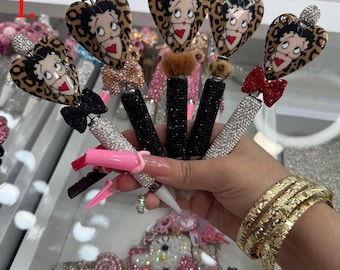 Betty Boop Rhinestone Picker Wax Pen | Bling Tool for Phone Cases, DIY Bedazzling & Nail Art