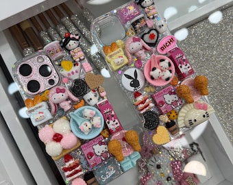 Hello Kitty Foodie Over Load Junk Case | Food Case | Sanrio | Phone Case | Handmade Case | Custom Case | Junk Case | Design Case
