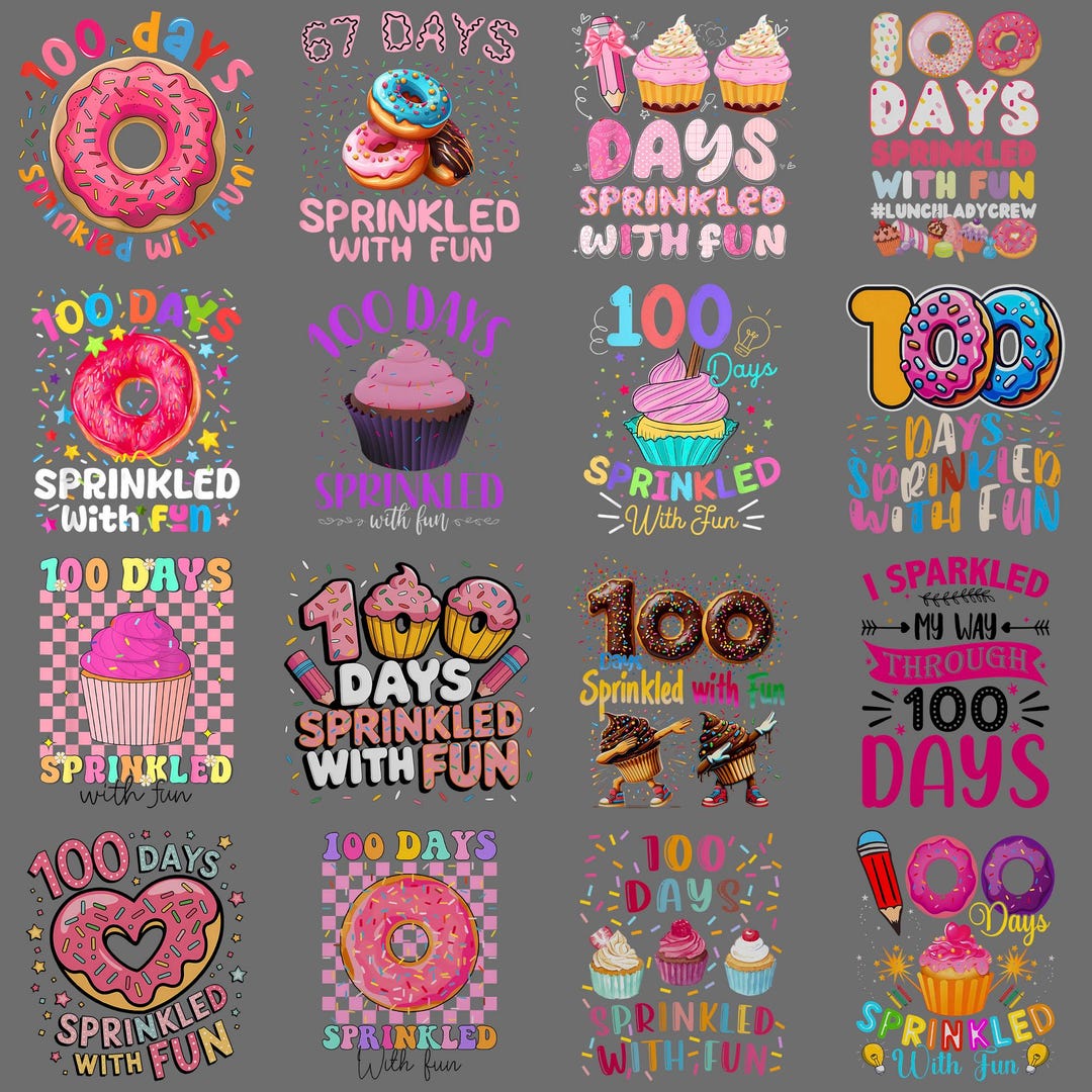 100 Tage besprenkelt mit Spaß PNG - Lustiger Schullehrer Donut Clipart ...