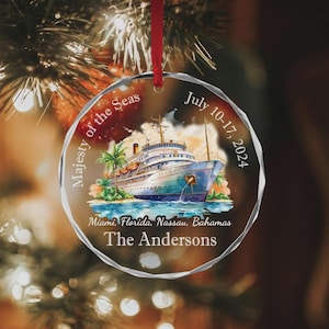 Personalized Cruise Ornament, Cruise Christmas, Cruise Ship Ornament, Vacation Keepsake Ornament, Cruise Lover Gift, Adventures Ornament