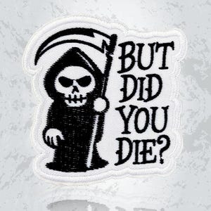 Patchs brodés meme drôle de citation sarcastique de squelette à coudre sur le fer pour le sac à dos, la veste, le chapeau