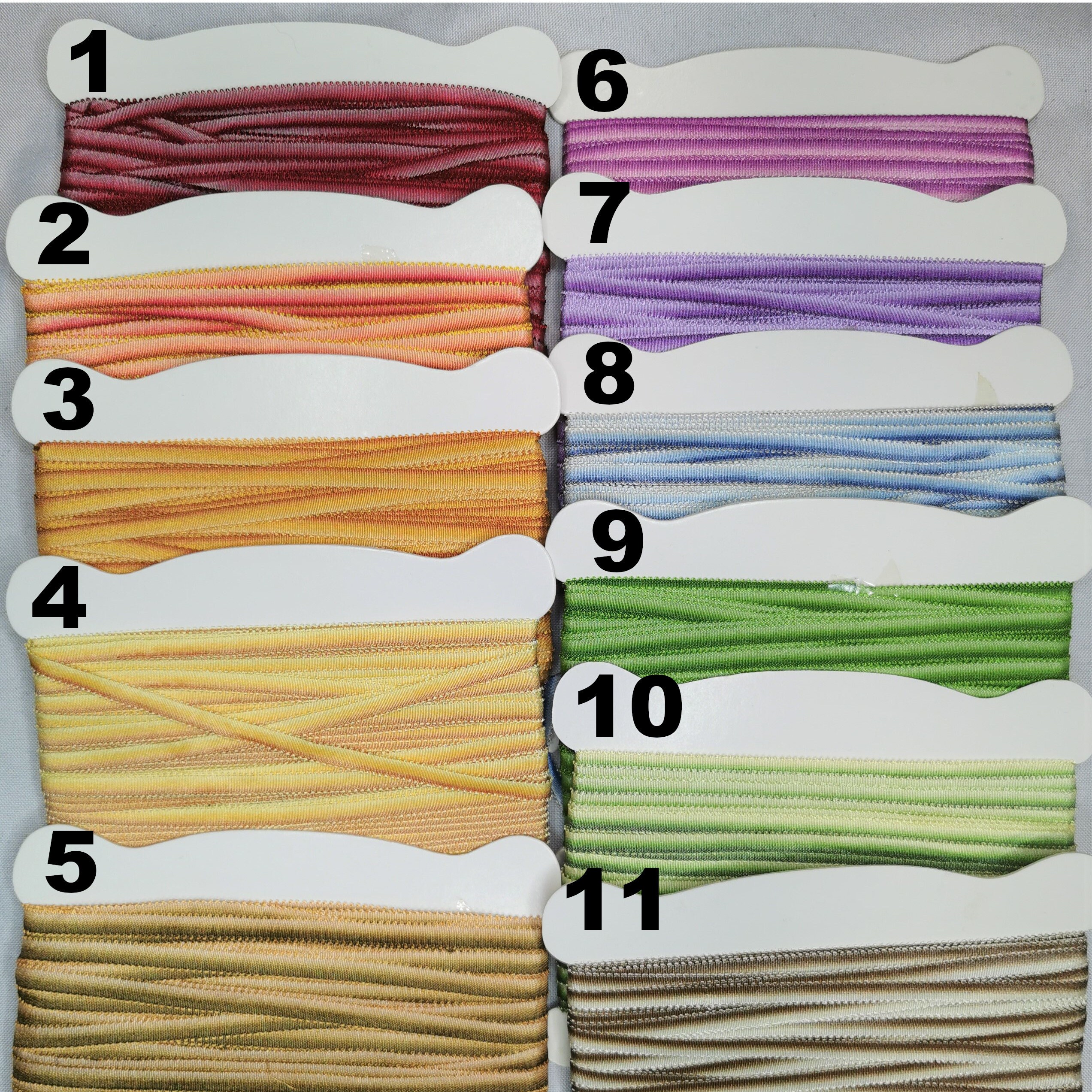 Vintage Variegated Ombre Picot Edge 5mm Ribbon Trim By The Yard 11 Co…
