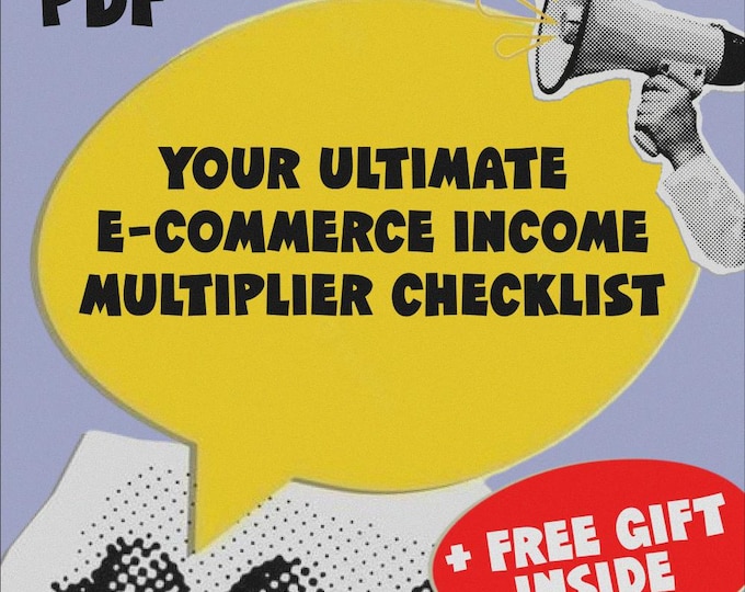 Your Ultimate E-commerce Income Multiplier Checklist | Digital Download for Multiple Income Ideas