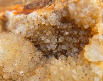 Sparkling Drusy Quartz Crystal Pocket | Virginia City Nevada Natural Display Stone