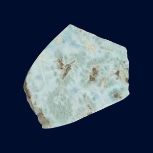 Soft Ocean Blue Larimar with Natural Pattern on Both Faces | Dominican Republic Display Stone