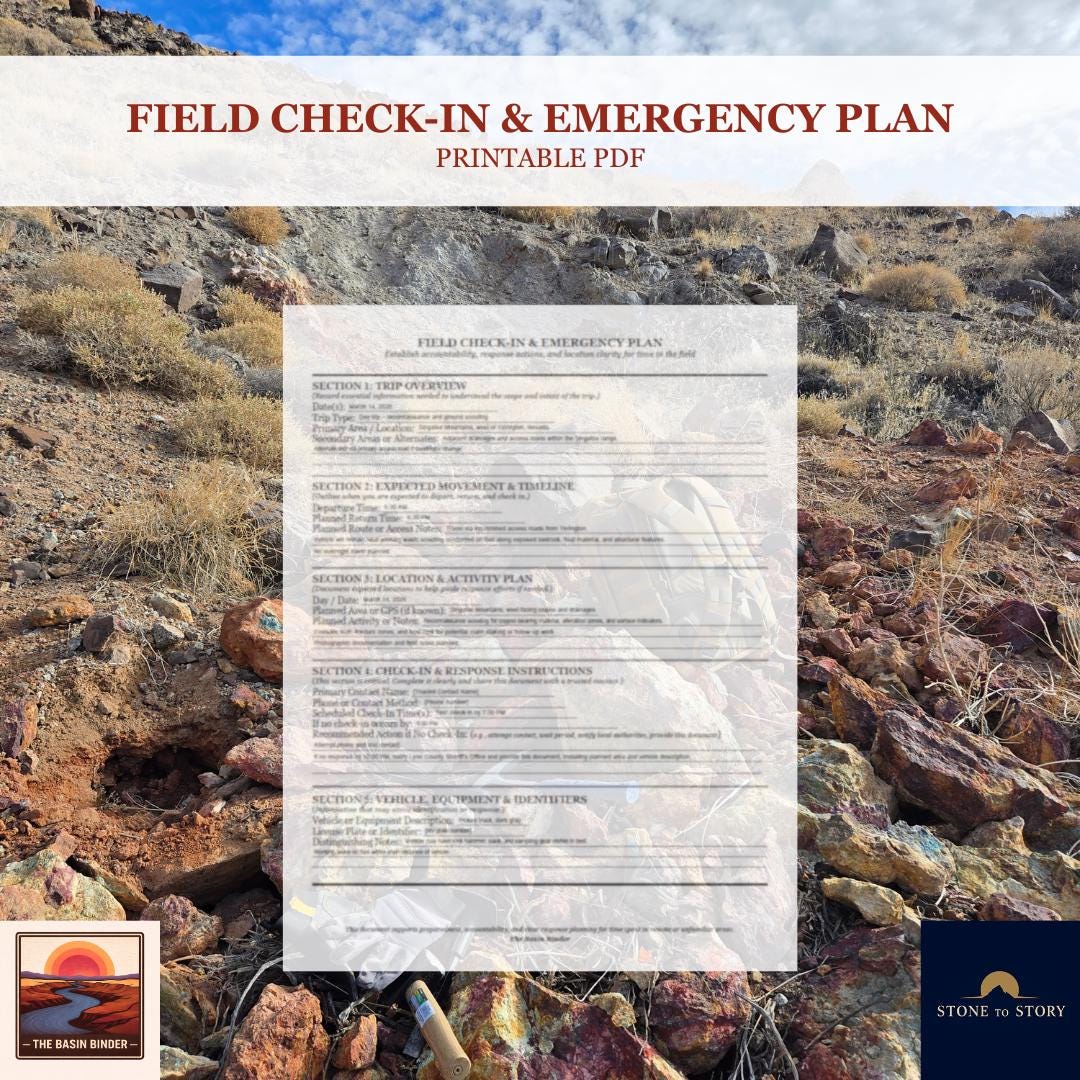 Field Check-in & Emergency Plan | Document Locations Accountability and ...