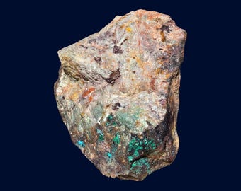 Nevada Copper Vein Exposure | Chrysocolla Malachite and Quartz | Blue Basin Mine Display Piece