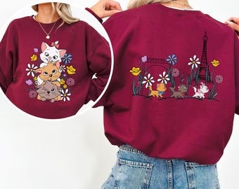 Sudadera Disney de Los Aristogatos Marie Toulouse Berlioz con capucha para amantes de los gatos, cuello redondo, para mujer 473098