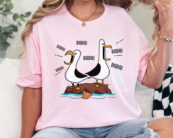 Custom Nemo Seagull Shirt, Finding Disney Funny Matching Family Ocean Character Tee 474471