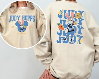 Disney Zootopia Characters Sweatshirt Nick Wilde Judy Hopps Family Trip Hoodie Crewneck Police 474289
